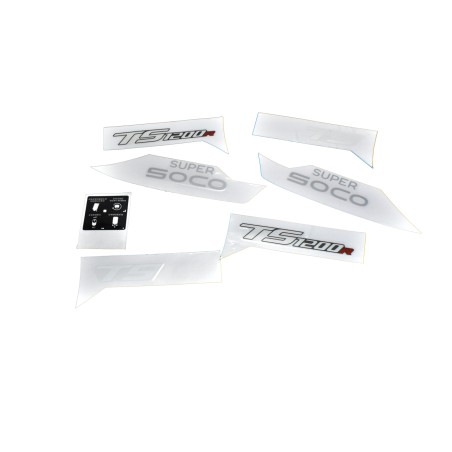 Αυτοκόλλητα και LOGO  SUPER SOCO (Σετ/6τμχ) TS 1800WATT