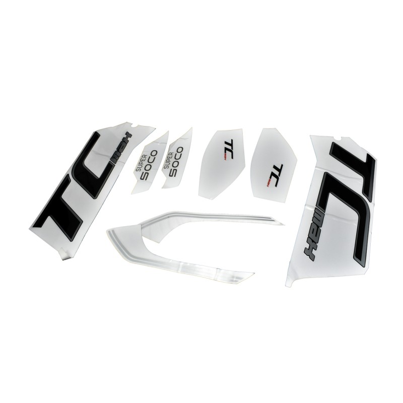 Αυτοκόλλητα και LOGO  SUPER SOCO (Σετ/8τμχ) TC-MAX 3500WATT