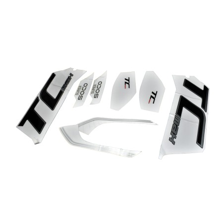 Αυτοκόλλητα και LOGO  SUPER SOCO (Σετ/8τμχ) TC-MAX 3500WATT