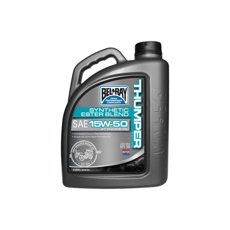 Λιπαντικό BEL-RAY 99530 4T THUMPER 15W-50 X4L 100% Συνθ.API SN/JASO MA2