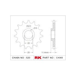 Γρανάζι Κίνησης RK C4065-15ZZ5 (JTF1902.15RB) Με Αντιθορ.Λάστιχο KTM690ENDURO'08-24,HUSQVARNA 701 ENDURO'17-24