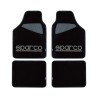 Μοκέτα Μαύρη με Γκρι logo 4τμχ Sparco