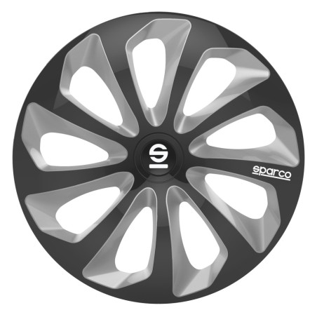 Τάσια Τροχών Sicilia 15'' μαύρο- ασημί 4τμχ Sparco