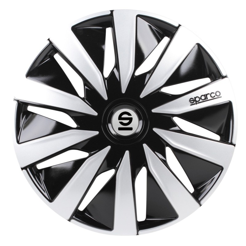 Τάσια Τροχών Lazio 15" μαύρο- ασημί 4τμχ Sparco