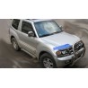 Φανάρια εμπρός angel eyes για Mitsubishi Pajero (2001-2006) - μαύρα , με λάμπες (Η1) - σετ 2τμχ.