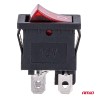 Amio - Διακόπτης Rocker 12/24V 20A με Κόκκινο Φωτισμό – Για Οχήματα & Βιομηχανικές Εφαρμογές - 1 τεμ. (04440/AM)