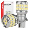 Amio - Λάμπα LED CANBUS T15 (W16W) 48SMD 3014 + 4SMD 3030 Λευκή 6000K 12V/24V για Φώτα Όπισθεν & Βοηθητικό Φωτισμό - 2τεμ. (0426