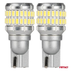 Amio - Λάμπα LED CANBUS T15 (W16W) 48SMD 3014 + 4SMD 3030 Λευκή 6000K 12V/24V για Φώτα Όπισθεν & Βοηθητικό Φωτισμό - 2τεμ. (0426