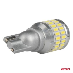 Amio - Λάμπα LED CANBUS T15 (W16W) 48SMD 3014 + 4SMD 3030 Λευκή 6000K 12V/24V για Φώτα Όπισθεν & Βοηθητικό Φωτισμό - 2τεμ. (0426