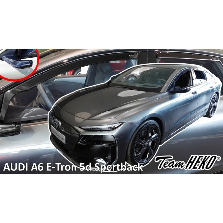 Heko - Ανεμοθραύστες για Audi A6 E-Tron 5 Doors Sportback (έκδοση με κάμερες) 2024+ Σετ Αυτοκινήτου Απο Εύκαμπτο Φιμέ Πλαστικό -