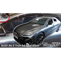Heko - Ανεμοθραύστες για Audi A6 E-Tron 5 Doors Sportback (έκδοση με καθρέπτες) 2024+ Σετ Αυτοκινήτου Απο Εύκαμπτο Φιμέ Πλαστικό