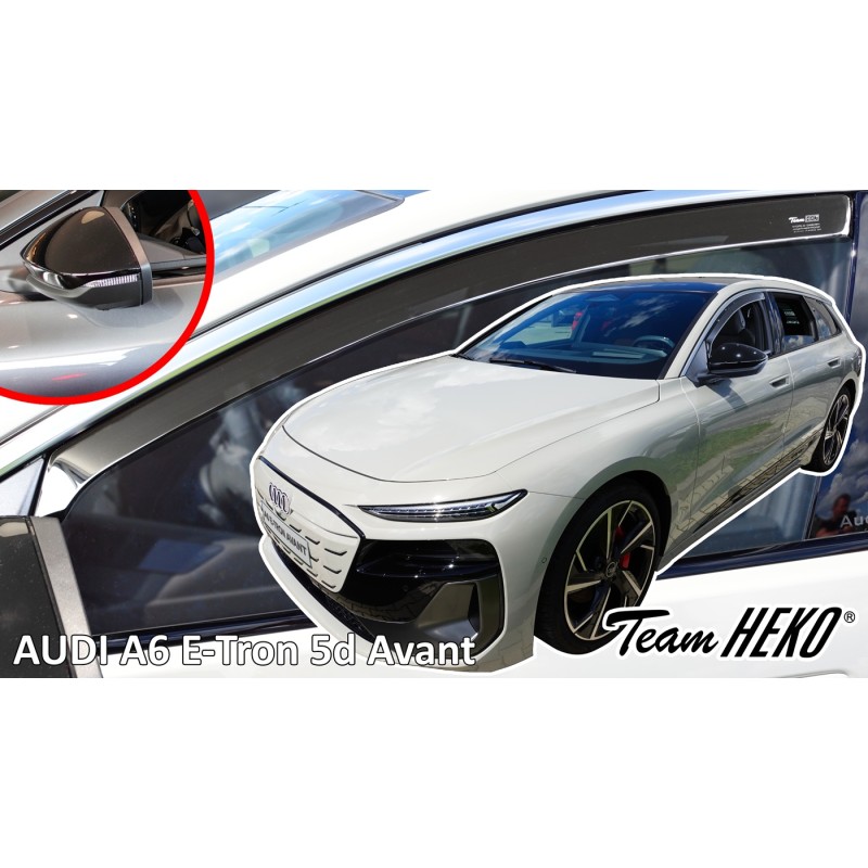 Heko - Ανεμοθραύστες για Audi A6 E-Tron Αvant 5 Doors 2024+ Ζευγάρι Απο Εύκαμπτο Φιμέ Πλαστικό - 2 τεμ. (ΑΝΕΜ.10297)