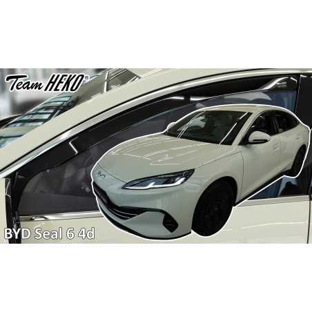 Heko - Ανεμοθραύστες για Byd Seal 6 4 Doors 2024+ Ζευγάρι Απο Εύκαμπτο Φιμέ Πλαστικό - 2 τεμ. (ΑΝΕΜ.11316)