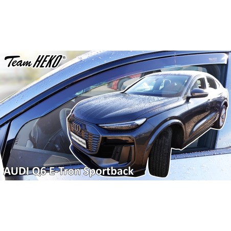 Heko - Ανεμοθραύστες για Audi Q6 E-Tron Sportback 5 Doors 2024+ Ζευγάρι Απο Εύκαμπτο Φιμέ Πλαστικό - 2 τεμ. (ΑΝΕΜ.20201)