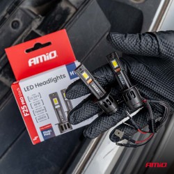 Amio - Λαμπτήρες LED F25 PRO Black Edition H1 68W 12-24V Full CAN Bus με Φωτεινότητα 7646lm σε Ψυχρό Λευκό 6000K για Επιβατικά Α
