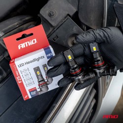Amio - Λαμπτήρες LED F25 PRO Black Edition HB3 (9005) 68W 12-24V Full CAN Bus με Φωτεινότητα 7646lm σε Ψυχρό Λευκό 6000K για Επι