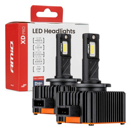 Amio - Λαμπτήρες LED Φώτων Εμπρός τύπου D1S/D1R βάση PK32d-2 τάση λειτουργίας 12V απόδοσης 110W (11132lm) XD PRO Series FULL CAN