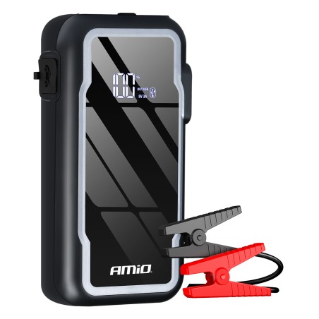 Amio - Φορητός Εκκινητής Μπαταρίας 3 σε 1 τύπου Jump Starter με Φως LED και Powerbank τάση λειτουργίας 12V απόδοσης 12Ah 800-160