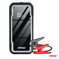 Amio - Φορητός Εκκινητής Μπαταρίας 3 σε 1 τύπου Jump Starter με Φως LED και Powerbank τάση λειτουργίας 12V απόδοσης 12Ah 800-160