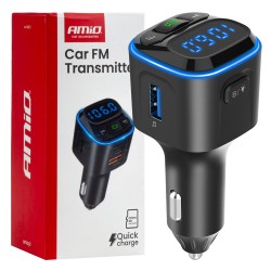 Amio - FM Transmitter Αυτοκινήτου 12/24V με 1xUSB Type-A και 2xUSB Type-C - 1 τεμ. (04651/AM)