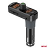 Amio - FM Transmitter Αναπτήρα τύπου FMT06 τάση λειτουργίας 12-24V με 2xUSB Type-A, 1xUSB Type-C και υποδοχή microSD για Επιβατι