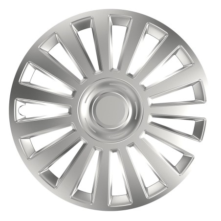 Amio - Τάσι Luxury 15'' ασημί (με διάμετρο για σήμα 7,2cm) για Επιβατικά Αυτοκίνητα - 1 τεμ. (11091/AM)
