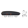 ArtPlast - Μπαγκαζιέρα Οροφής 400 lt Carbon με Διάσταση 169 x 79 x 37,5 cm σε Μαύρο/Ανάγλυφο χρώμα για Επιβατικά Αυτοκίνητα - 1 