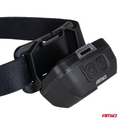 Amio - Φακός Κεφαλής Εργασίας τύπου XPG+COB LED χωρητικότητα μπαταρίας 1800mAh - 1 τεμ. (04667/AM)