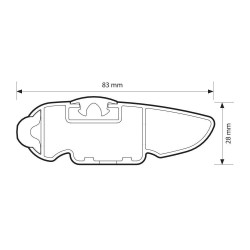 Nordrive - Μπάρα οροφής αλουμινίου ασημί 94cm Silenzio CX Origine System (Origine/Standard/Flush Railing) - 1 τεμ. (L.N15405)