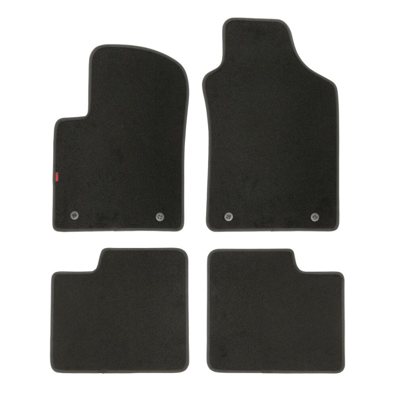 Lampa - Πατάκια μοκέτα μαύρα για Fiat 500 3d 07/0711/24 για προστασία του εσωτερικού από βρωμιά νερό και φθορές, με αντιολισθητι