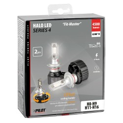 Lampa - LED Kit τύπου H8/H9/H11/H16 τάσης 932V φωτεινότητα 4500lm απόδοση 50W τύπος βάσης PGJ19-X Halo Serie 4 Fit-Master ZES Ch