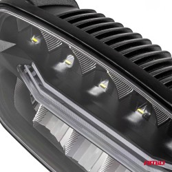Amio - Προβολέας Εργασίας LED Oval με Ενσωματωμένο Φλας 109W 7000lm 9/36V για Φορτηγά Γεωργικά Μηχανήματα και Off-Road Οχήματα -