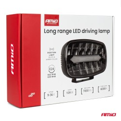 Amio - Προβολέας Εργασίας LED Oval με Ενσωματωμένο Φλας 109W 7000lm 9/36V για Φορτηγά Γεωργικά Μηχανήματα και Off-Road Οχήματα -