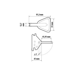 Lampa - Γάντζος Δακτυλίδι Συγκράτησης Ιμάντα για Μπάρα Σιδήρου Κόφας Type 3 max 1850kg για Στερέωση Φορτίου σε Φορτηγά - 1 τεμ. 