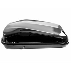 Μπαγκαζιέρα οροφής Junior Easy 132x78x36cm με μονόπλευρο άνοιγμα και κλειδί, 320 λίτρα - μαύρη γυαλιστερή