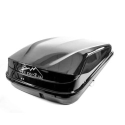 Μπαγκαζιέρα οροφής Junior Easy 145x94x40cm με 85mm στοιχεία στερέωσης με μονόπλευρο άνοιγμα και κλειδί, 420 λίτρα - μαύρη γυαλισ