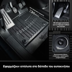 Race Axion - Προστατευτικά Πατάκια τύπου Σκαφάκια για Dacia Duster (HS) 4x4 2010-2018 5πορτο υλικό Λάστιχο με Κουμπώματα - 2 τεμ