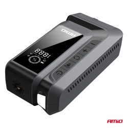 Amio - Φορητός Εκκινητής Μπαταρίας (Jump Starter) 4 σε 1 με ενσωματωμένο Κομπρεσέρ Αέρα, Powerbank και Φακό LED τάση λειτουργίας