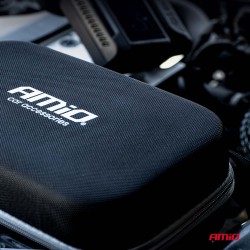 Amio - Φορητός Εκκινητής Μπαταρίας (Jump Starter) 4 σε 1 με ενσωματωμένο Κομπρεσέρ Αέρα, Powerbank και Φακό LED τάση λειτουργίας