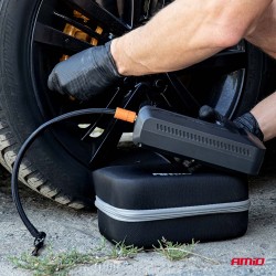 Amio - Φορητός Εκκινητής Μπαταρίας (Jump Starter) 4 σε 1 με ενσωματωμένο Κομπρεσέρ Αέρα, Powerbank και Φακό LED τάση λειτουργίας
