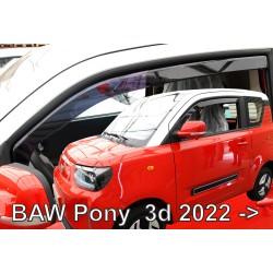 Heko - Ανεμοθραύστες Παραθύρων Για BAW Pony 2022  3πορτο υλικό Acrylic Χρώμα Φιμέ - 2 τεμ. (ΑΝΕΜ.15021)