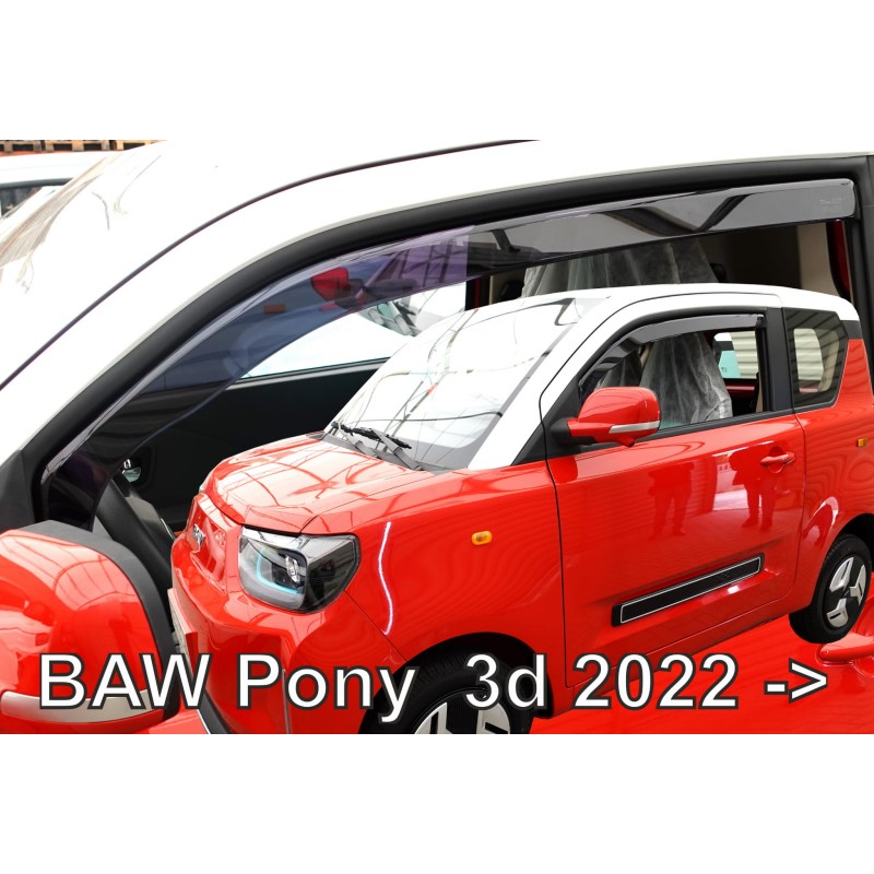 Heko - Ανεμοθραύστες Παραθύρων Για BAW Pony 2022  3πορτο υλικό Acrylic Χρώμα Φιμέ - 2 τεμ. (ΑΝΕΜ.15021)
