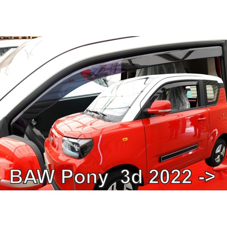 Heko - Ανεμοθραύστες Παραθύρων Για BAW Pony 2022  3πορτο υλικό Acrylic Χρώμα Φιμέ - 2 τεμ. (ΑΝΕΜ.15021)