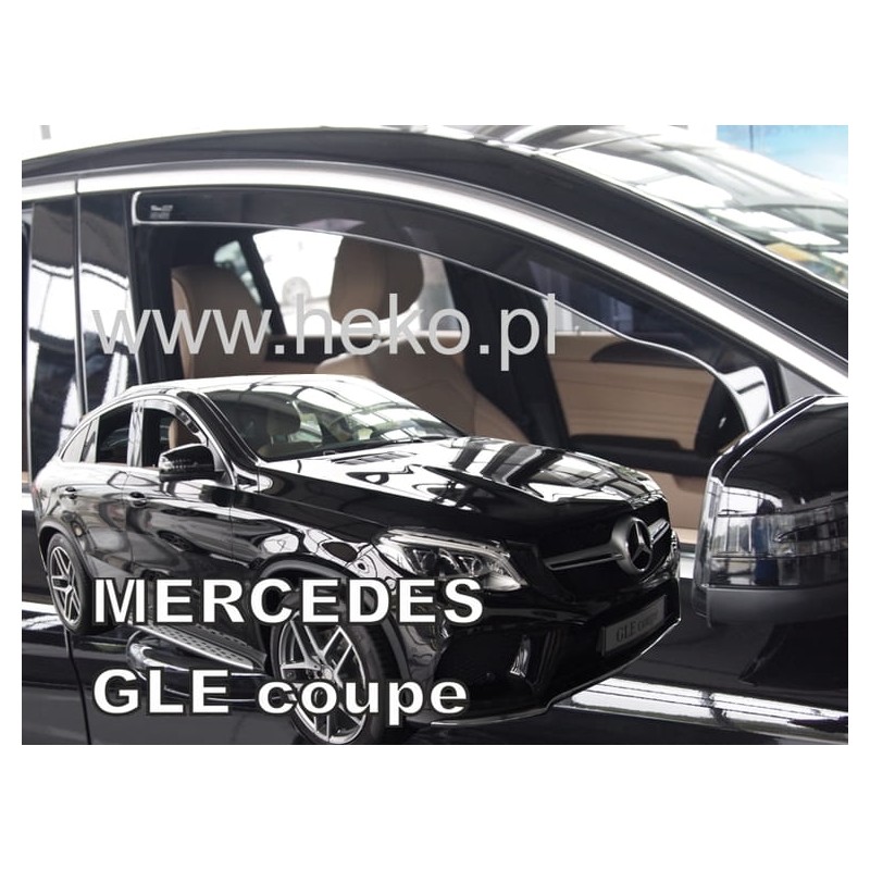 Heko - Ανεμοθραύστες Παραθύρων Για Mercedes Benz GLE-Class Coupe (C292) 2016  2019 5πορτο υλικό Acrylic Χρώμα Φιμέ - 2 τεμ. (ΑΝΕ