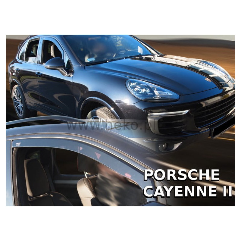 Heko - Ανεμοθραύστες Παραθύρων Για Porsche Cayenne (92A) 2010  2017 5πορτο υλικό Acrylic Χρώμα Φιμέ - 2 τεμ. (ΑΝΕΜ.26303)