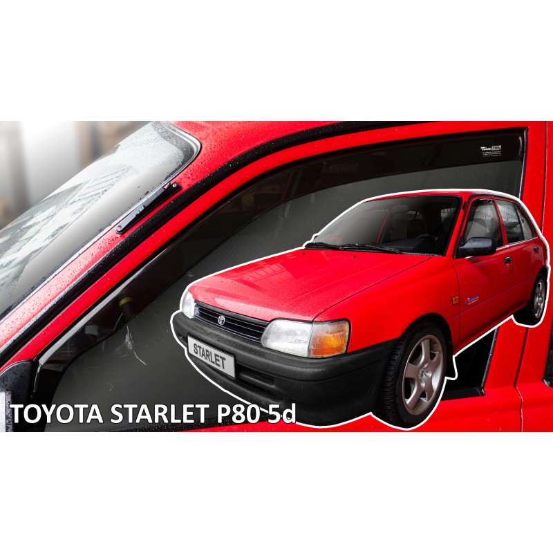 Heko - Ανεμοθραύστες Παραθύρων Για Toyota Starlet (P80) 1989  1996 5πορτο υλικό Acrylic Χρώμα Φιμέ - 2 τεμ. (ΑΝΕΜ.29692)