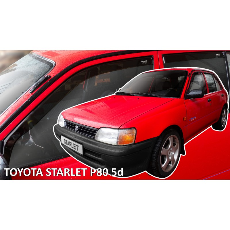 Heko - Ανεμοθραύστες Παραθύρων Για Toyota Starlet (P80) 1989  1996 5πορτο υλικό Acrylic Χρώμα Φιμέ - 4 τεμ. (ΑΝΕΜ.SET29693)