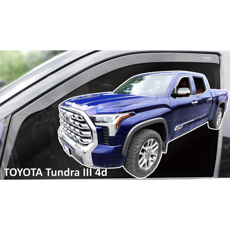 Heko - Ανεμοθραύστες Παραθύρων Για Toyota Tundra CrewMax (XK70) 2021  4πορτο υλικό Acrylic Χρώμα Φιμέ - 2 τεμ. (ΑΝΕΜ.29690)