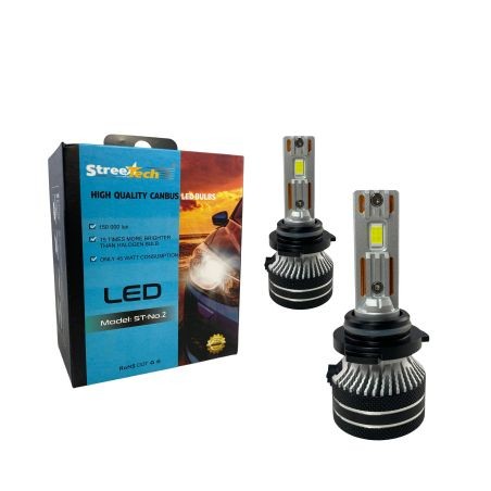 Led λάμπες  9006 / HB4 Streetech μοντέλο STN2 για μεσαία ή μεγάλα φώτα 150 000 lux , 45 Watt - CANBUS 6000K - 1500% πιό έντονη φ