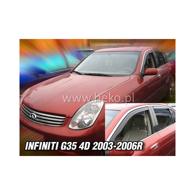 Heko – Ανεμοθραύστες Παραθύρων για Infiniti G35 4πορτο 2003  2006 (Εμπρός) – 2 Τεμ. (ANEM.21507)